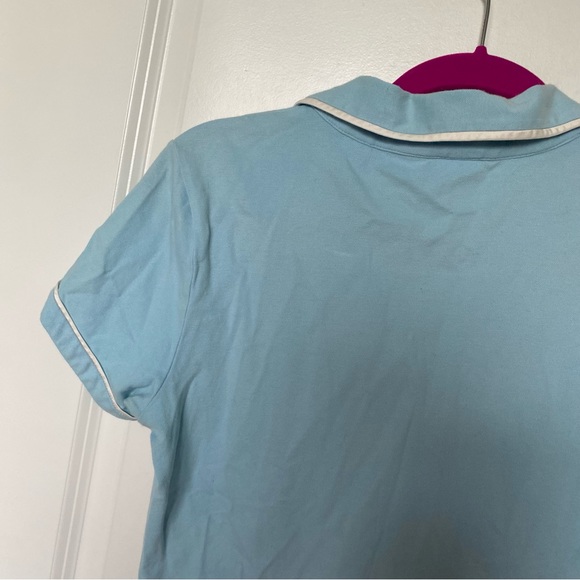 Original Penguin Light Blue Short Sleeve Polo Shirt with White Piping Large - Picture 5 of 13